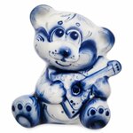 Фигурка статуэтка коллекционная GL-864 Медведь (Гжельский фарфор), 7 см - изображение