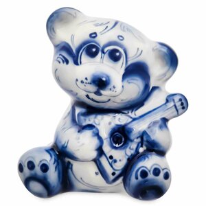 Фото Фигурка статуэтка коллекционная GL-864 Медведь (Гжельский фарфор), 7 см