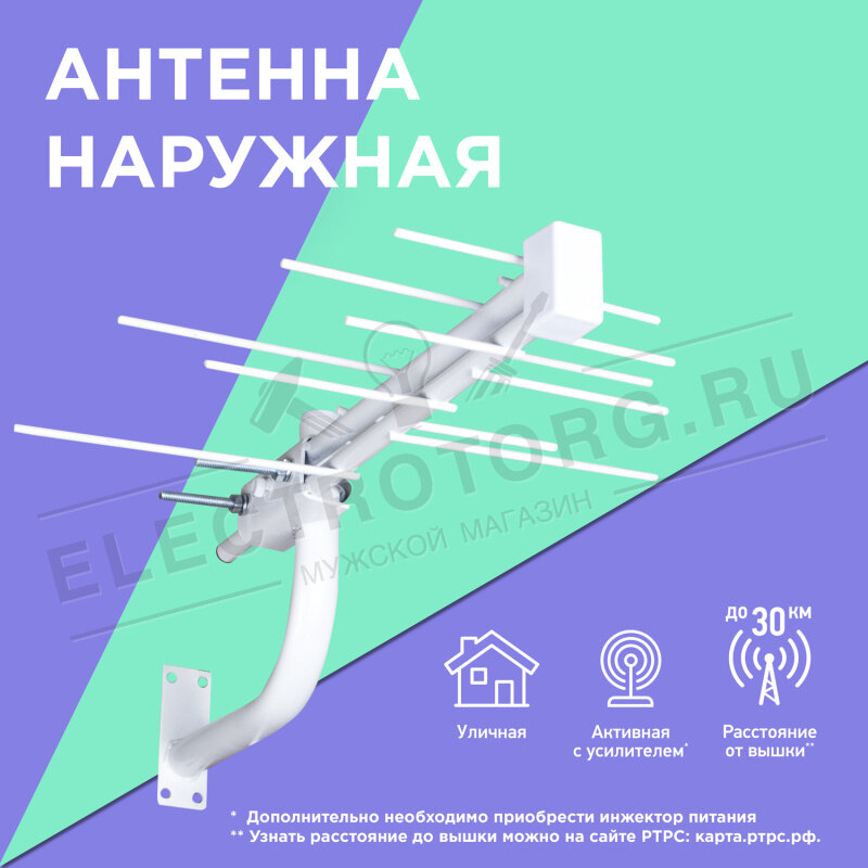 Наружная антенна для цифрового телевидения DVB-T2 REXANT - фото №10