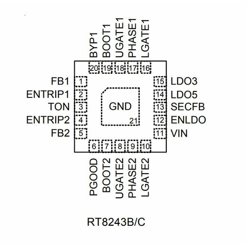 Микросхема RT8243CZQW 0B
