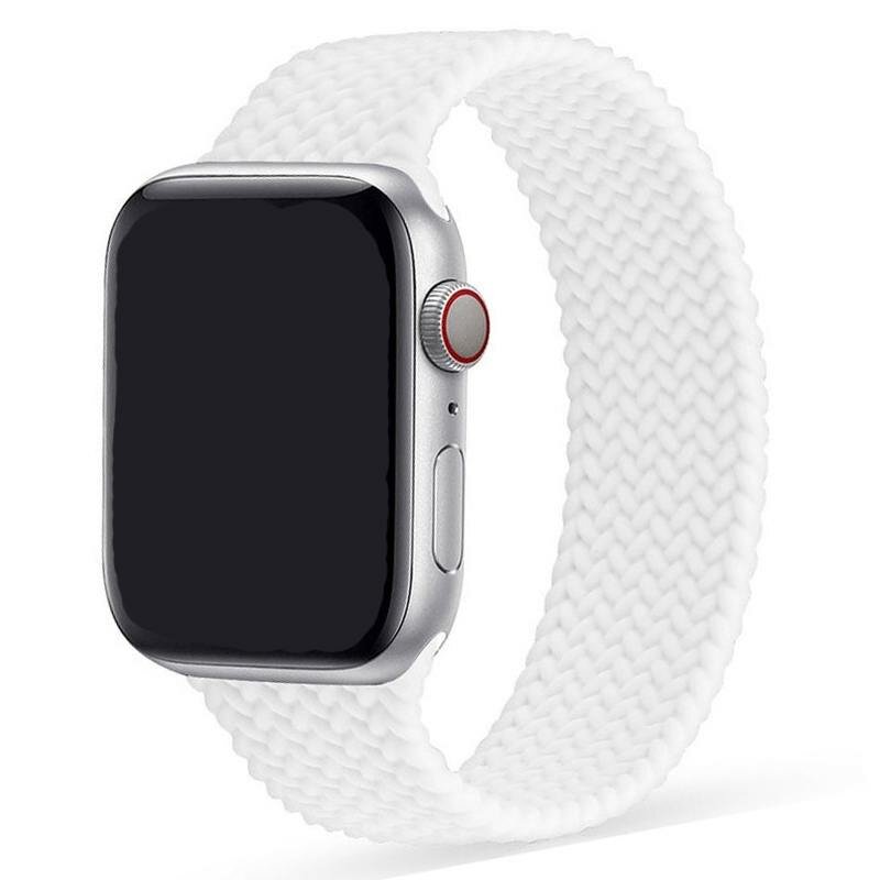 фото Ремешок силиконовый с плетенем для Apple Watch 38-40 мм