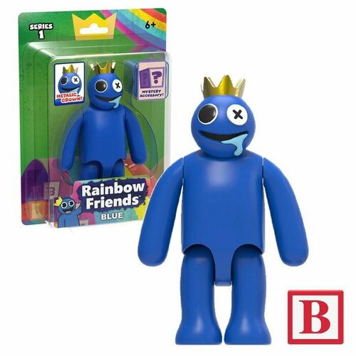 PhatMojo Фигурка Roblox Rainbow Friends Blue, 15 см, 6+ набор мягких игрушек из компьютерной игры роблокс roblox rainbow friends roblox doors