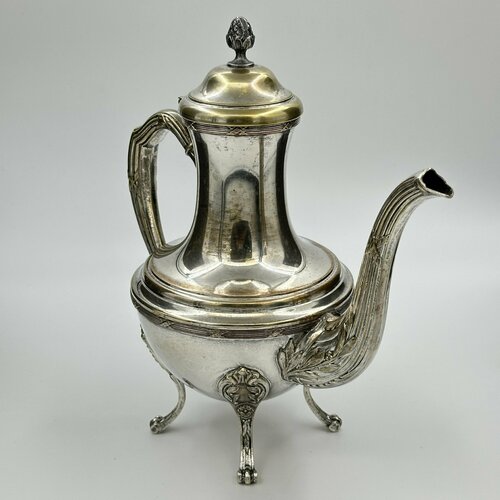 Чайник (кофейник) в стиле Ампир, металл, серебрение, Европа, 1900-1930 гг.