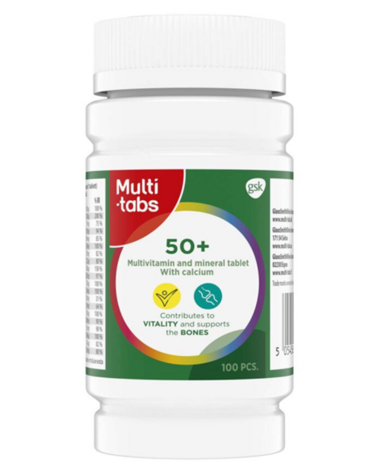 Multitabs 50+ Витаминно-минеральный комплекс multi tabs 100 таб. (Финляндия)