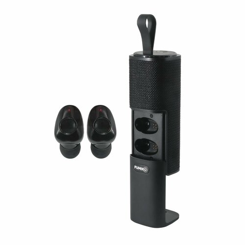 Портативная колонка FUMIKO Groove FBS38-01 с беспроводными наушниками черная 201000₽