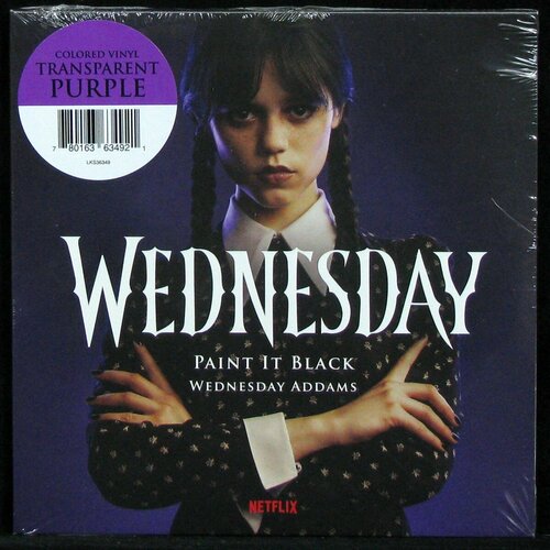 Виниловая пластинка Lakeshore Wednesday Addams / Danny Elfman – Paint It Black / Wednesday Main Titles (coloured vinyl, single)