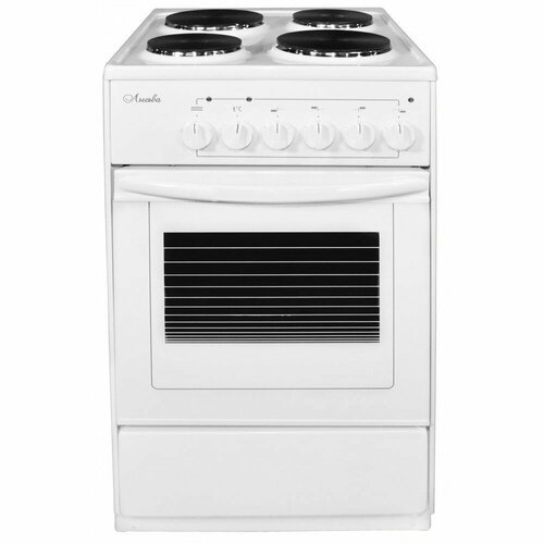 Электрическая плита лысьва 411 СТ белая без крышки Металлический фасад ящика 1957200₽