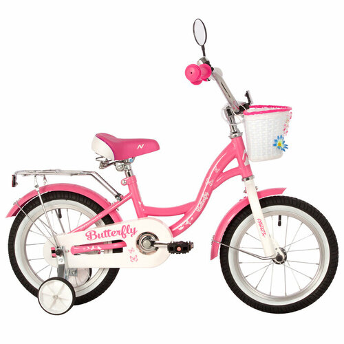 фото Novatrack велосипед 14" novatrack butterfly, цвет розовый