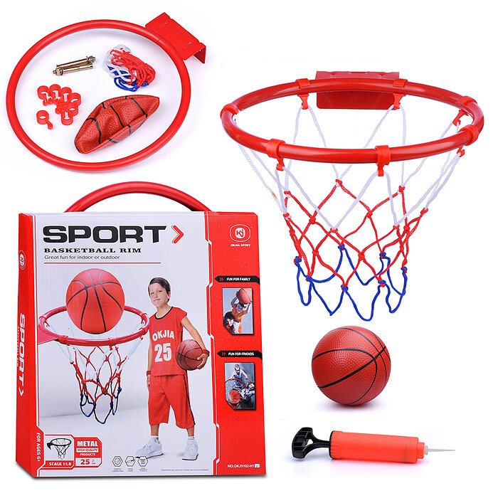 Набор для баскетбола 00-3506 "Спорт" кольцо 25см, в коробке