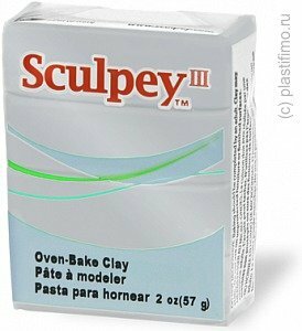 Полимерная глина Sculpey III 1130 (серебро) 57г