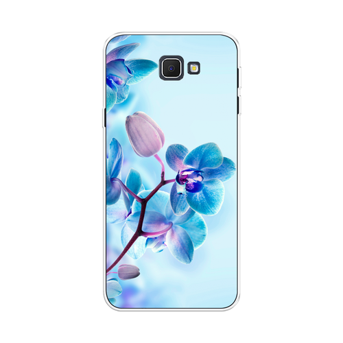 Силиконовый чехол на Samsung Galaxy J5 Prime 2016 / Самсунг Галакси J5 Prime 2016 Голубая орхидея