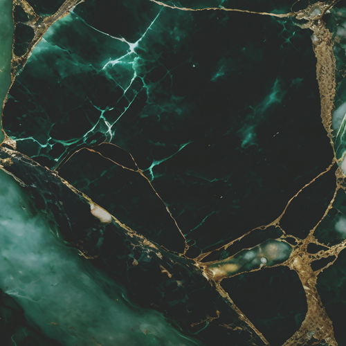 Изображение товара Самоклеящаяся антивандальная пленка для декора мебели и кухонных фартуков. "Изумрудный мрамор". 60х155 см.