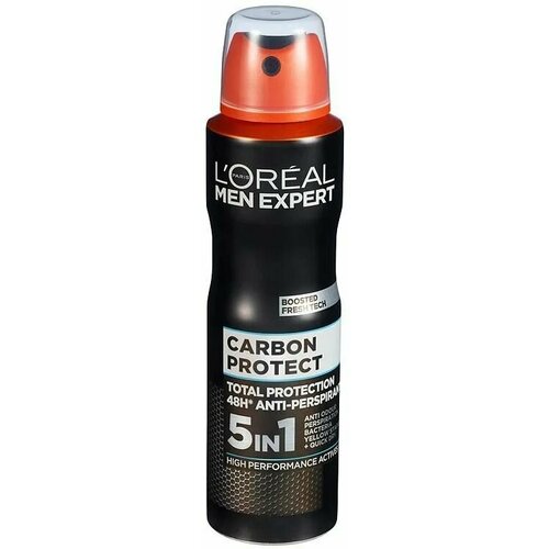 Дезодорант-спрей L'Oral Paris Men Expert Carbon Protect 5 в 1, 48H, 250 мл