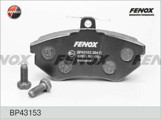 Тормозные колодки передние дисковые Fenox BP43153