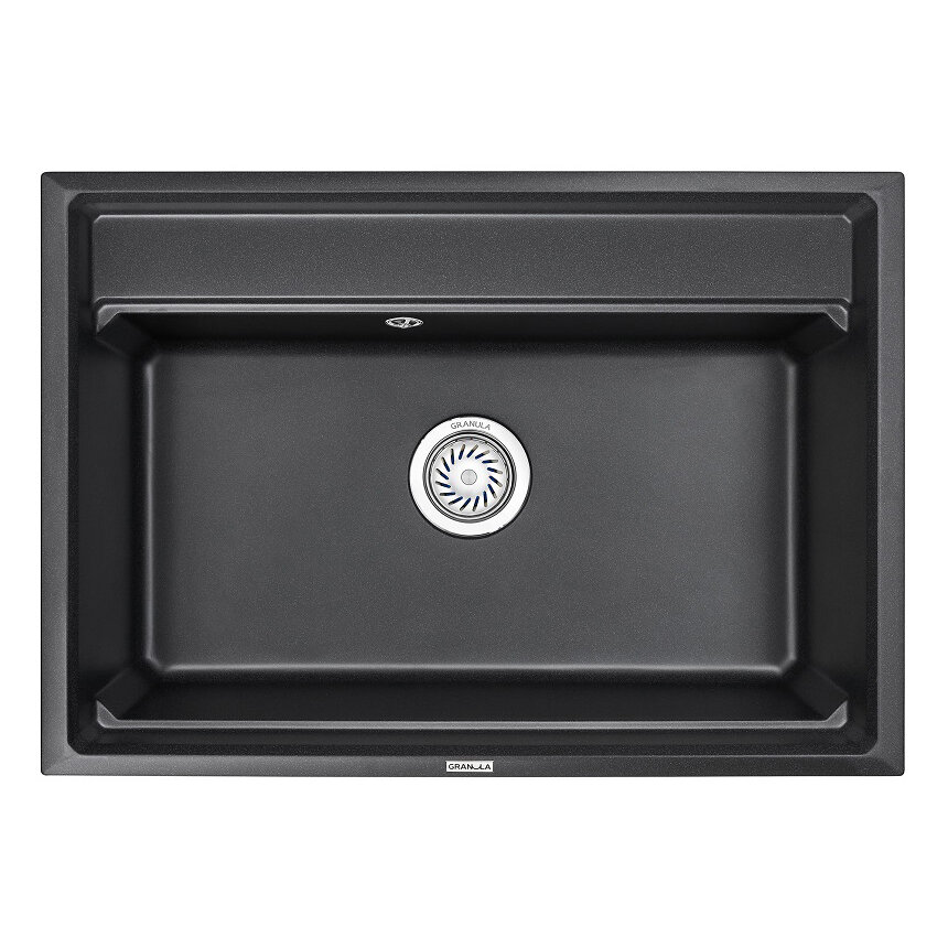 Кухонная мойка Granula Kitchen Space 73х51 KS-7301 черный - фото №1