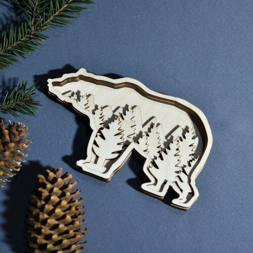 Многослойная раскраска Мишка