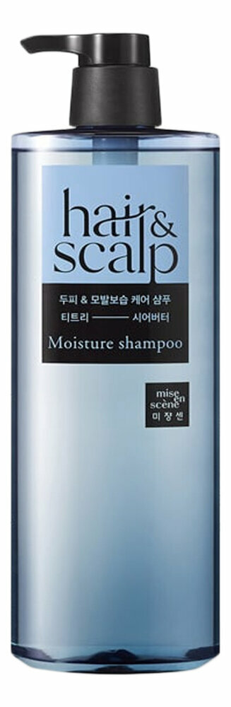 Увлажняющий шампунь для волос и кожи головы с маслом ши MISE EN SCENE Hair & Scalp Moisture Shampoo, 750 мл