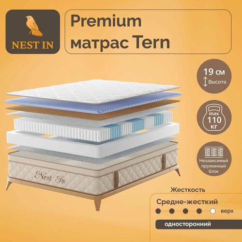 Матрас с независимыми пружинами Nest In Tern 140х190
