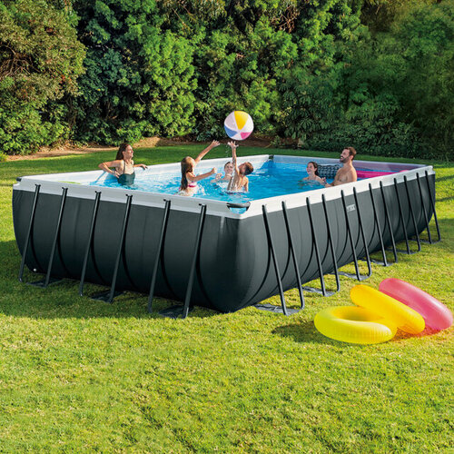 Изображение товара Прямоугольный каркасный бассейн 26368 Intex Ultra XTR Rectangular Frame (Интекс Ультра Икстр Ректангюлер Фрейм) 732*366*132 см, песочный фильтр, хлоргенератор, аксессуары, INTEX, 26368