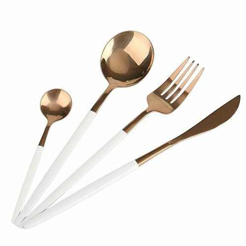Набор столовых приборов на 1 персону 4 предмета подарочная упаковка