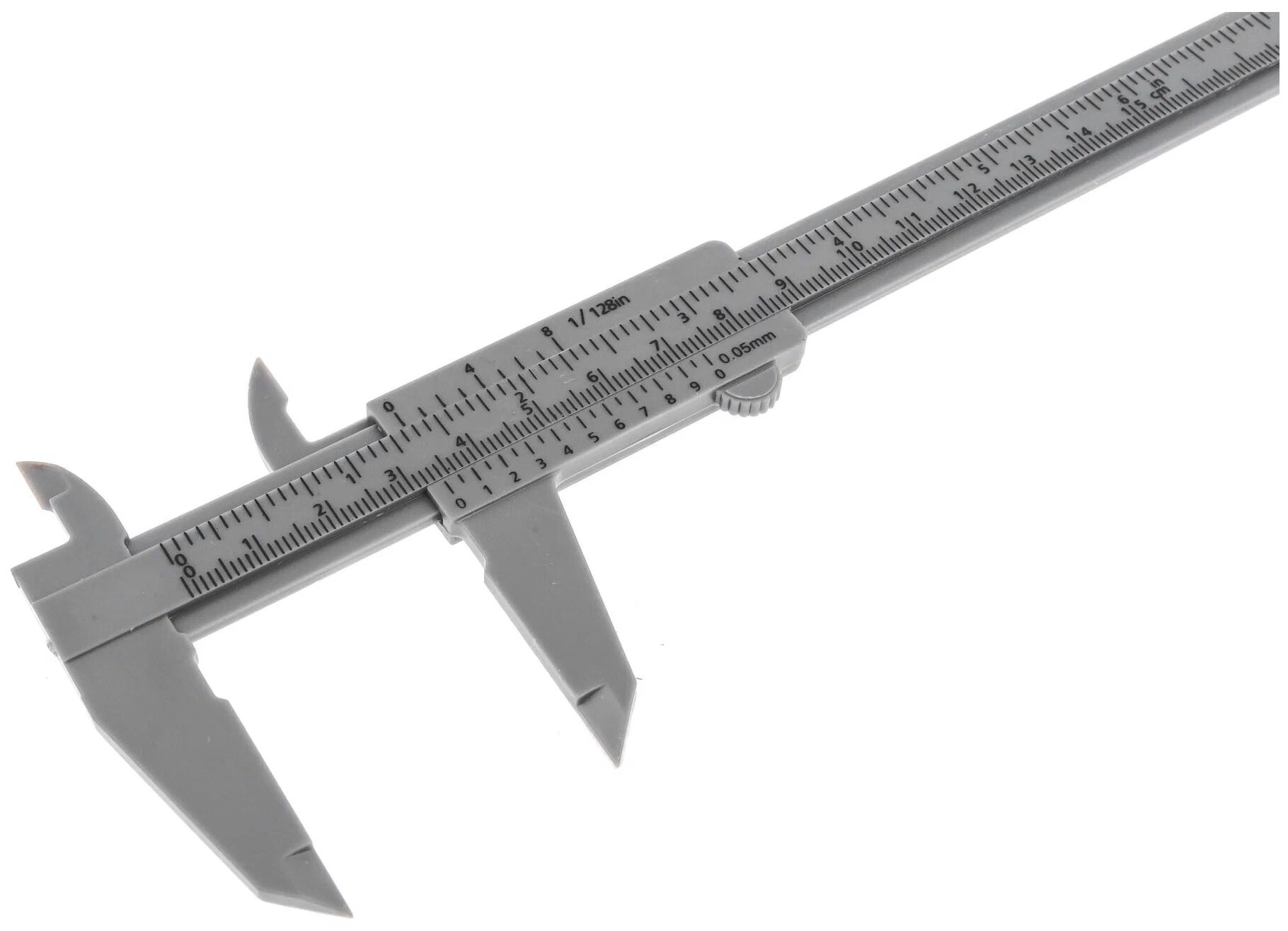 Штангенциркуль "888" 150мм с глубиномером, пластмассовый, точность 0,05мм — фото 1