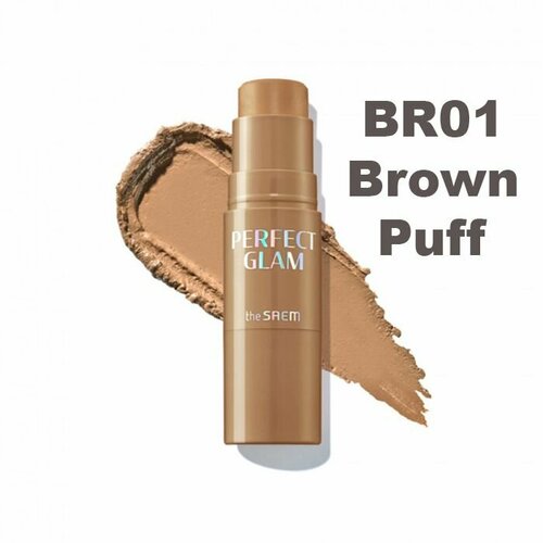 The Saem Румяна-шейдинг в формате стика 6 г Perfect Glam Stick Blusher, оттенок BR01 Brown Puff