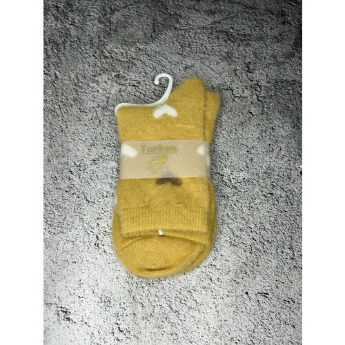 Носки , размер 36-41, желтый носки женские из меха куницы махровые