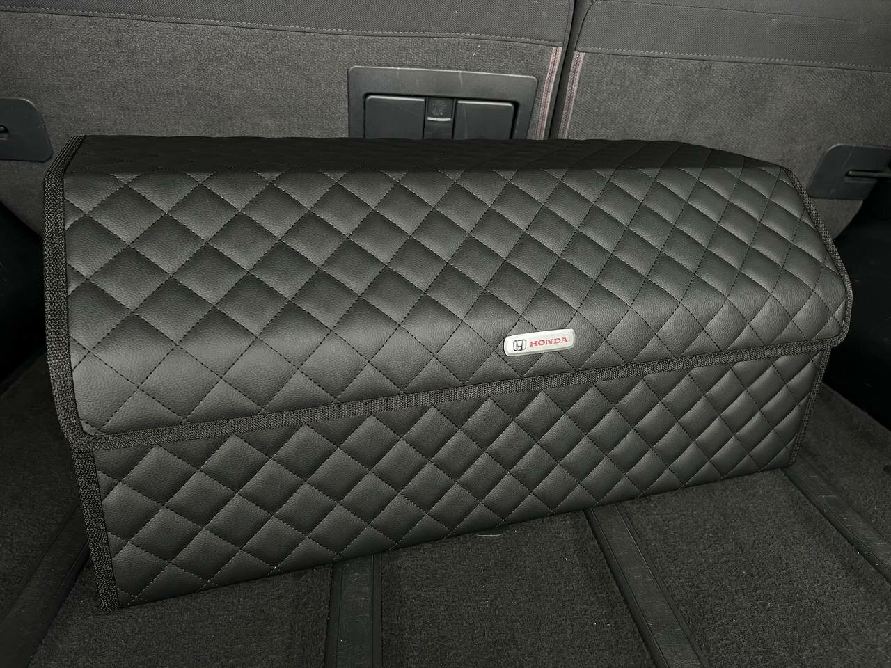 Органайзер для багажника HONDA / хонда / Кофр 70х30х30, сумка, саквояж, ящик, черный с черной отстрочкой