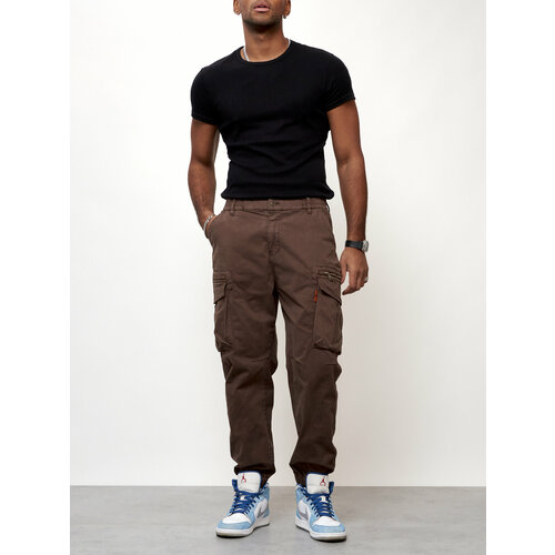 Джинсы карго , размер W30/L27, коричневый джинсы карго размер w30 l27 черный
