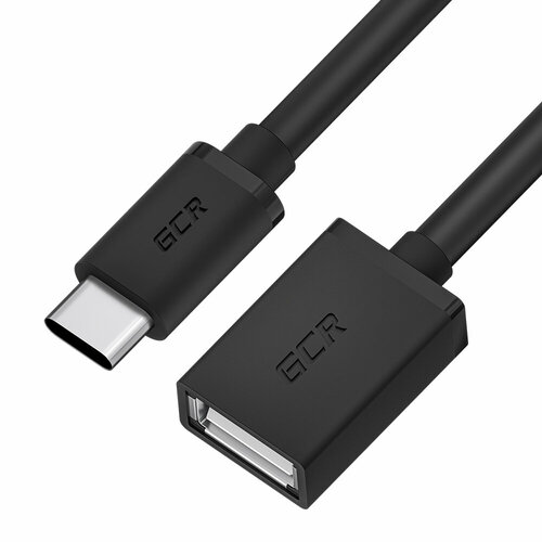 GCR Кабель переходник 1.5m TypeC / USB 2.0 AF, черный, GCR-55260 Greenconnect GCR-55260 gcr удлинитель 0 3m usb 2 0 am af черный gcr 55066 greenconnect gcr 55066