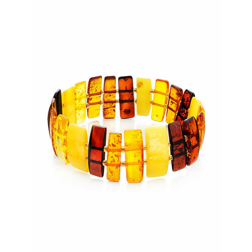 фото Браслет, янтарь, 1 шт., размер 17 см, коричневый, желтый amberhandmade