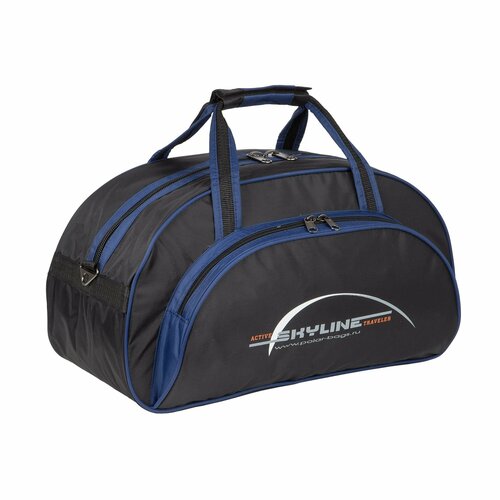 фото Сумка спортивная polar, 25 л, 19х28х47 см, ручная кладь, синий, черный