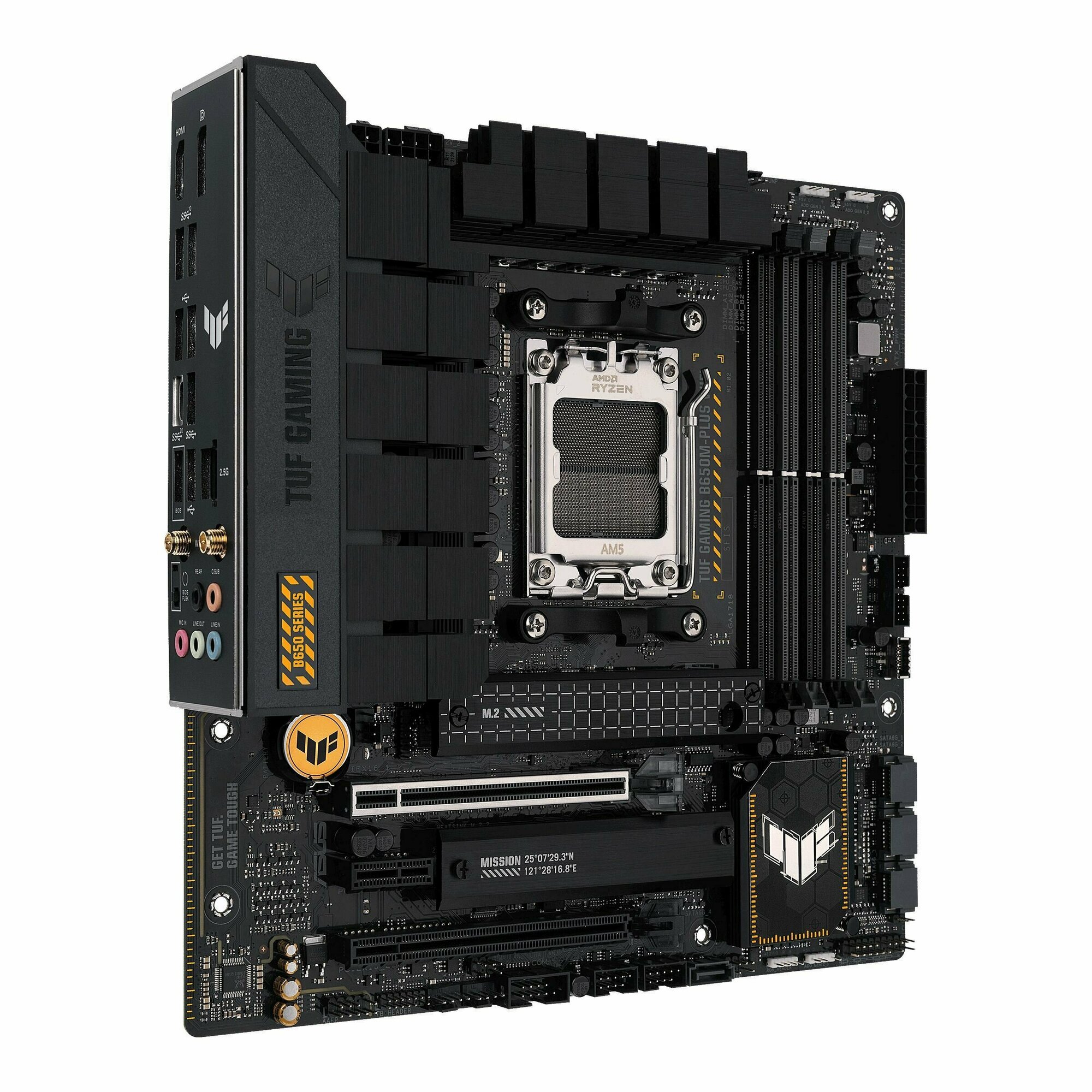 Материнская плата Asus TUF GAMING B650M-PLUS WIFI SocketAM5 AMD B650 4xDDR5 mATX AC 97 8ch(7.1) 2.5G