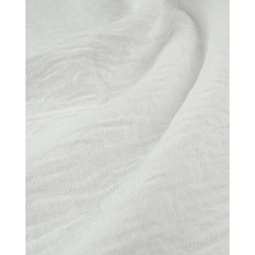 фото Ткань для шитья и рукоделия "лён" костюмный "дантил" 2 м * 150 см, белый 007 shilla