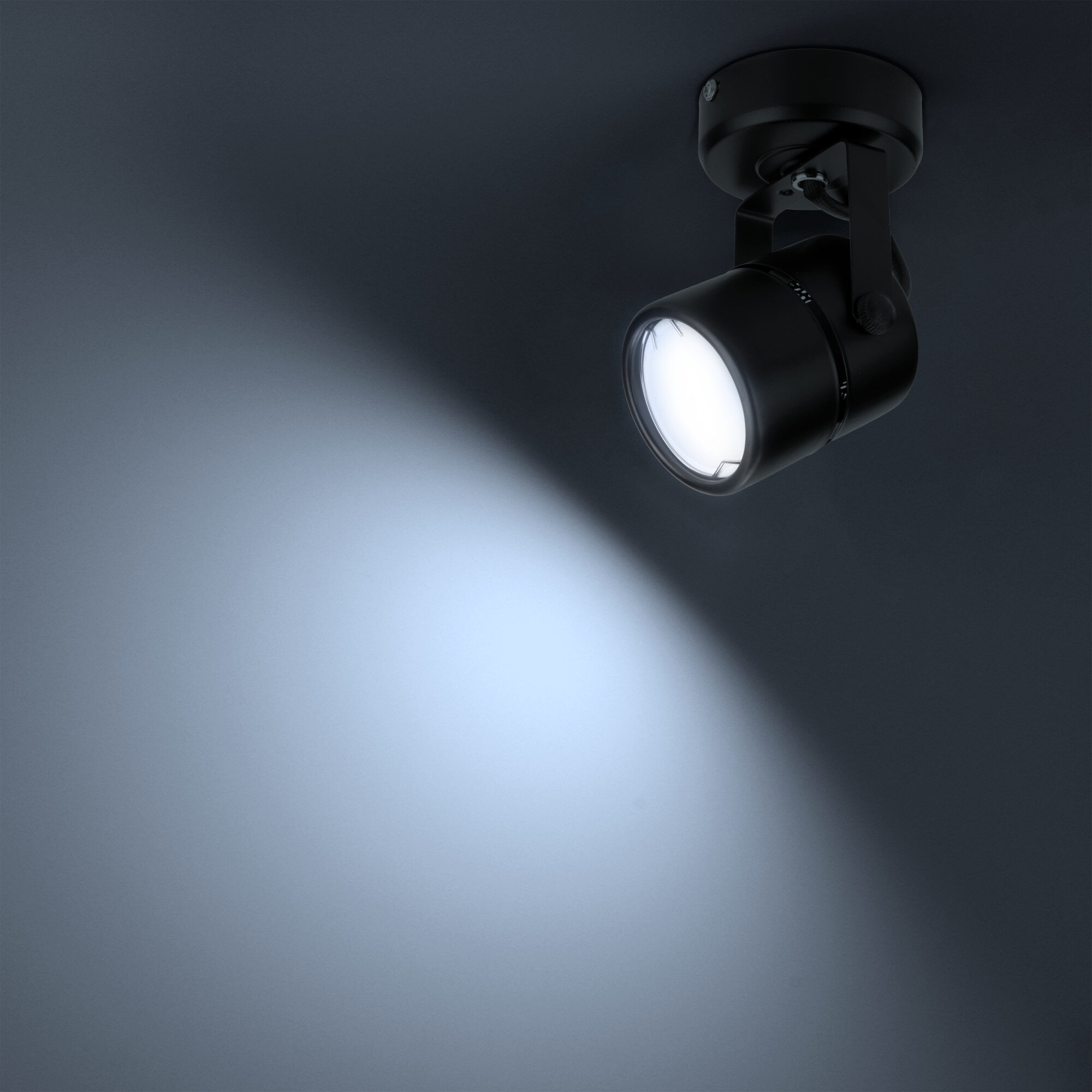Светильник накладной Arton, поворотный, цилиндр, 60х90х140мм, GU10, металл, черный, настенно-потолочный светильник для гостиной, кухни, Ritter 59963 0