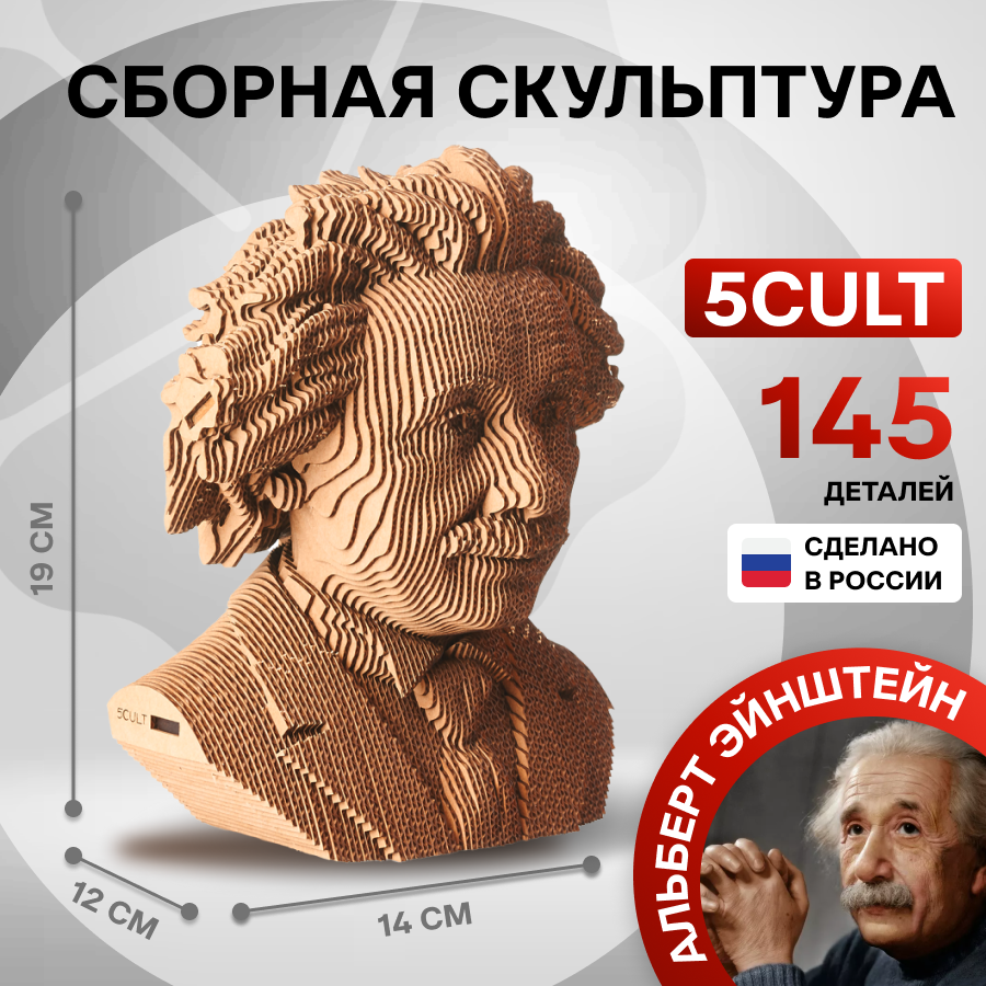 Сборная модель Альберт Эйнштейн от 5CULT из картона
