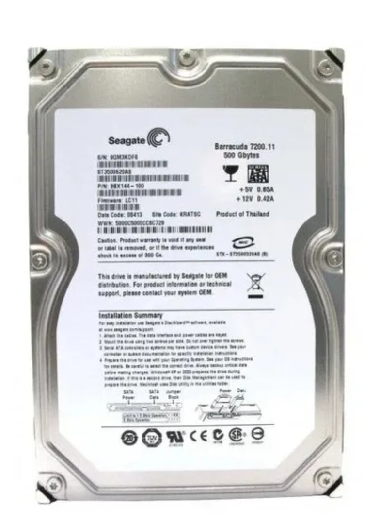 Seagate 500 ГБ Внутренний жесткий диск ST3500320AS (3.5" SATA)