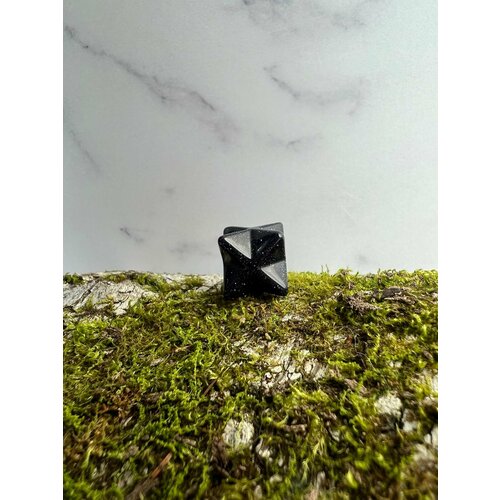 Оберег звезда меркаба из Авантюринового стекла синий, 13х13 мм,