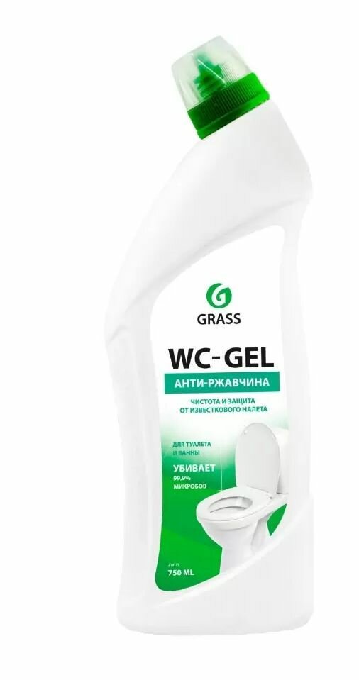 Grass Средство для чистки сантехники ванной кухни унитаза "WC-gel" 750 мл