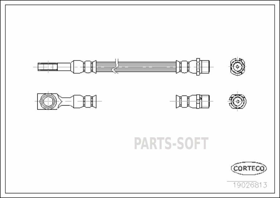 CORTECO 19026813 Шланг тормозной