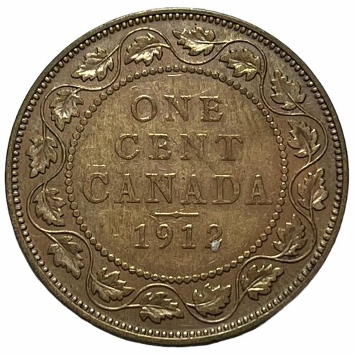 1912 монета великобритания 1912 год 1 пенни георг v бронза vf Канада 1 цент 1912 г. (Лот №2)