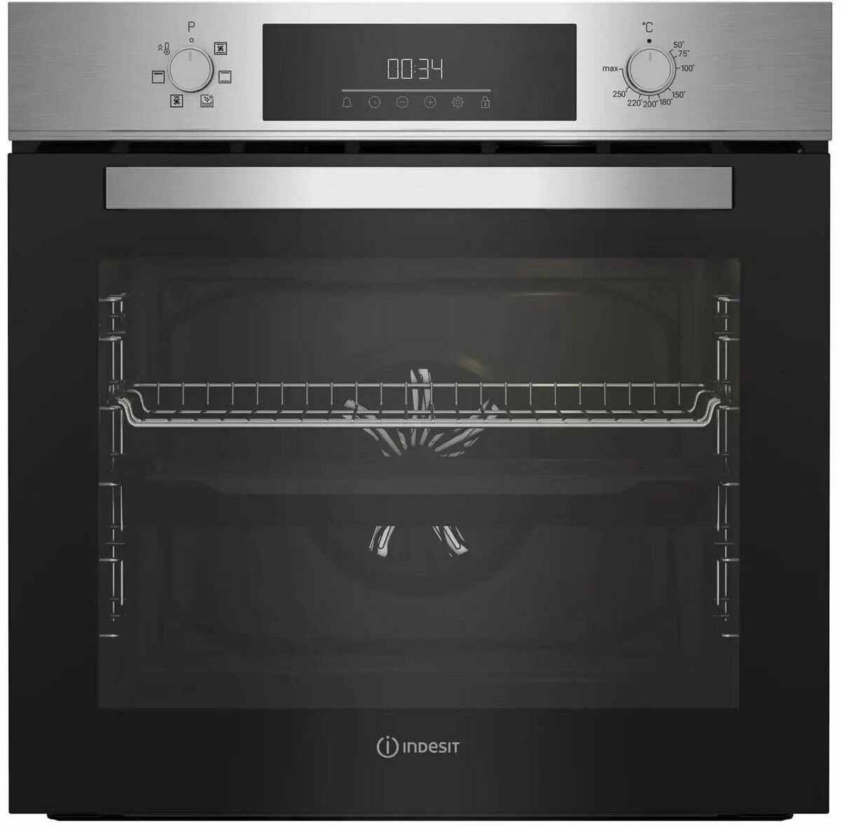 Духовой шкаф INDESIT IFE 3644 J IX 869890300060, черный