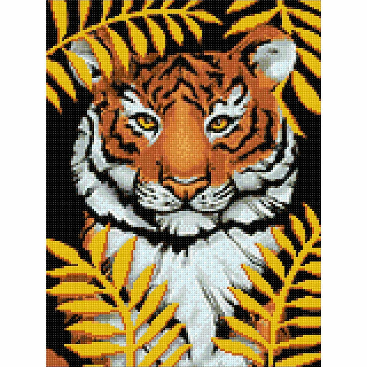 Алмазная мозаика 'Золотой тигр', 30*40 см, Гранни, Ag 2703