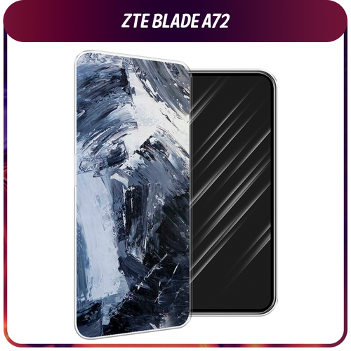 Силиконовый чехол на ZTE Blade A72/V40 Vita / ЗТЕ Блэйд А72/V40 Вита Абстракция живопись