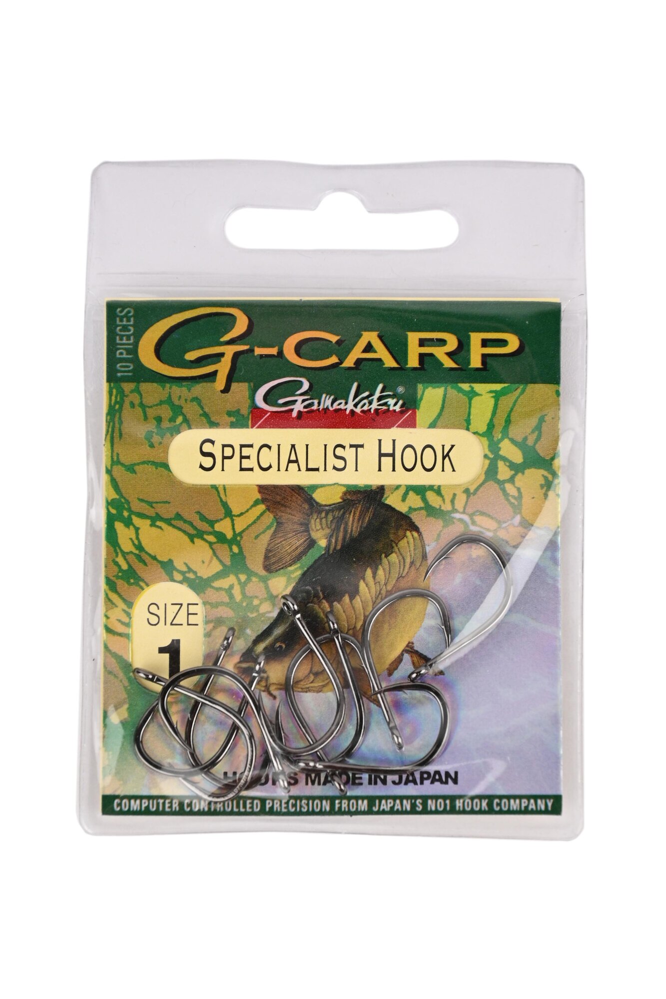 Крючок Gamakatsu G-Carp Specialist Hook black №1 уп.10шт