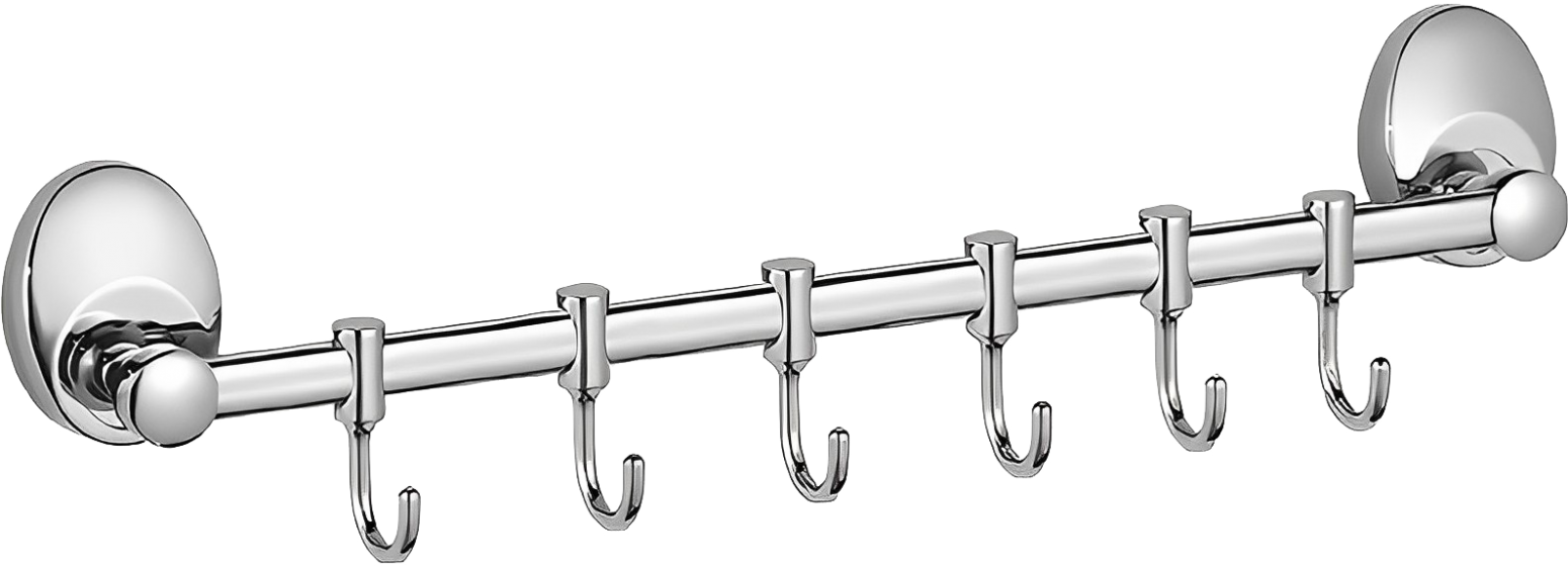 Планка с крючками для полотенец Haiba HB1615-6 хром