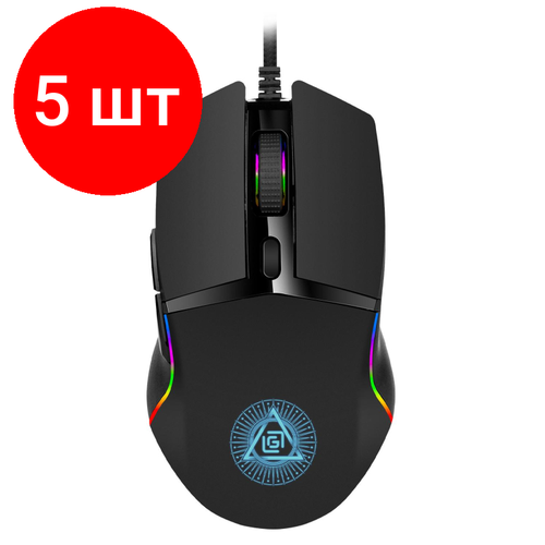 Комплект 5 штук Мышь компьютерная Oklick 717G PROPHECY черный оптич 8000dpi6but 1465495 467200₽