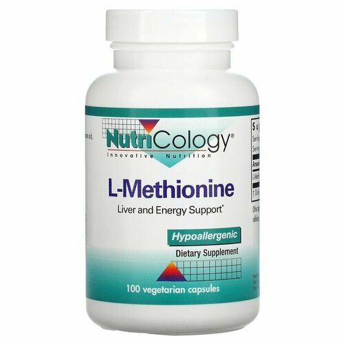Nutricology, L-Methionine, L-метионин, 500мг, 100 капсул