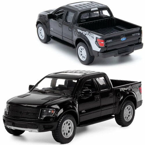 Машинка металлическая 1:46 «2013 Ford F-150 SVT Raptor SuperCrew» инерционная / Черный машинка металлическая kinsmart ford f 150 svt raptor supercrew 1 46