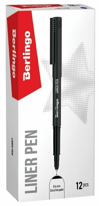 Ручка капиллярная Berlingo "Liner pen", черная, 0,4 мм цена за упаковку 12шт.